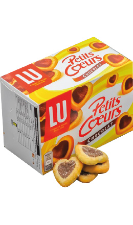 Biscuits petits coeurs de  LU 125 grs