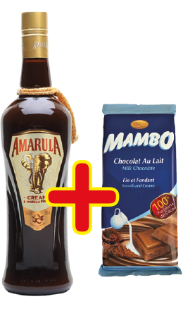 Amarula 75 cl + 1 tablette de chocolat (100grs)