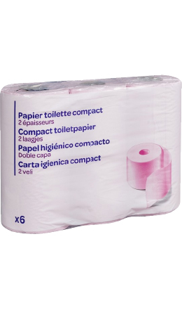 Papier hygiénique x6 2 plis rose