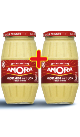 Moutarde de Dijon AMORA 440 g (1 acheté = 1 offert)