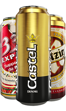 Canette Bière 50 cl (Castel, 33 Export, Mützig)