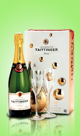 Coffret Champagne Brut TAITTINGER 75 cl