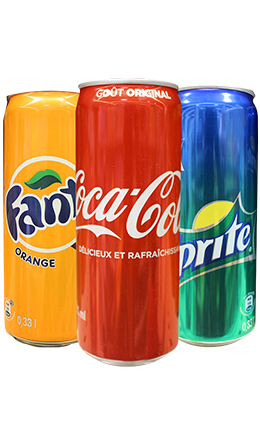 Canette 33 cl (Coca Cola – Fanta – Sprite)