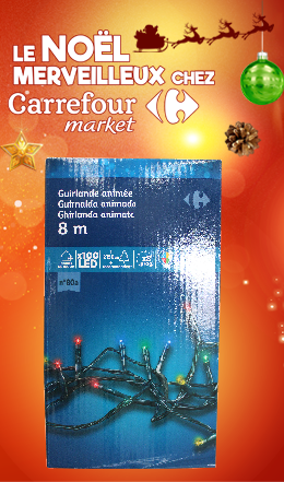 Guirlandes multicolores Carrefour